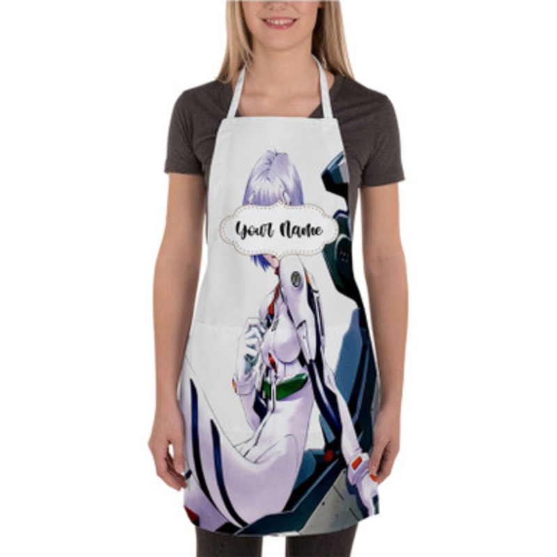 Pastele Rei Ayanami Neon Genesis Evangelion Anime Custom Personalized Name Kitchen Apron