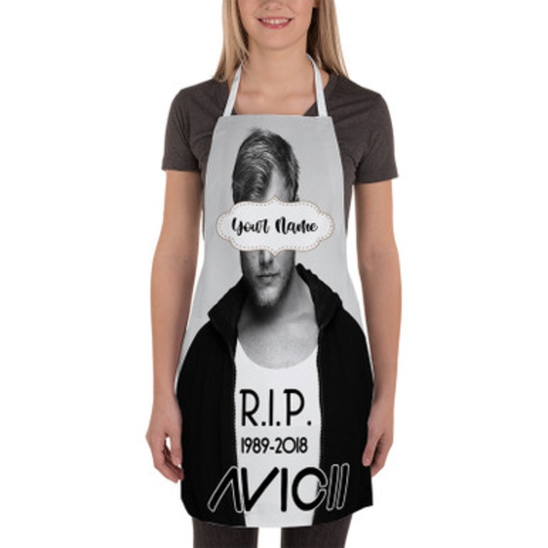 Pastele RIP DJ Avicii 2 Custom Personalized Name Kitchen Apron