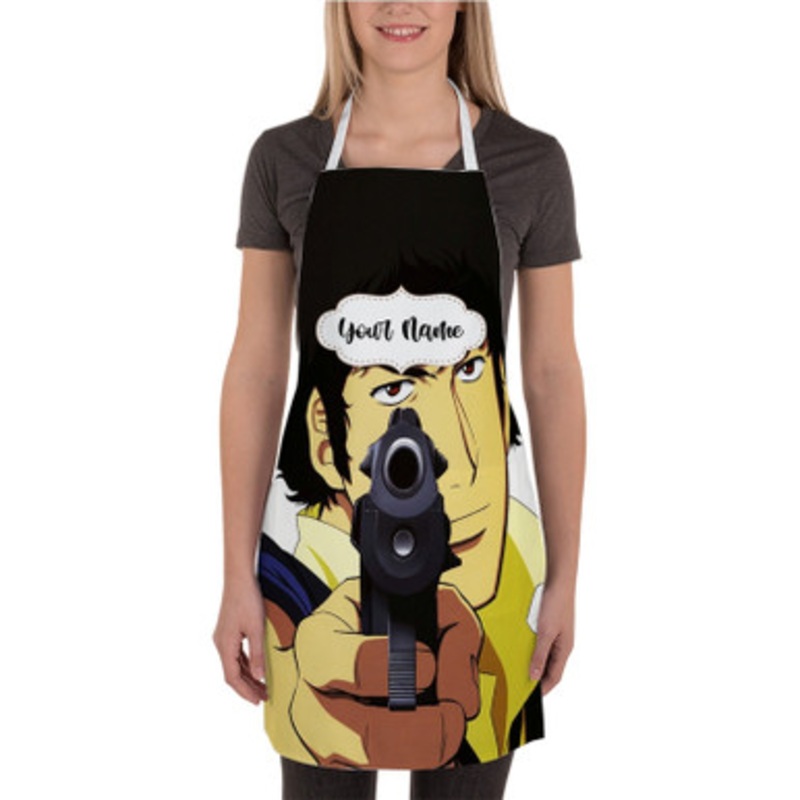 Pastele Spike Cowboy Bebop Custom Personalized Name Kitchen Apron