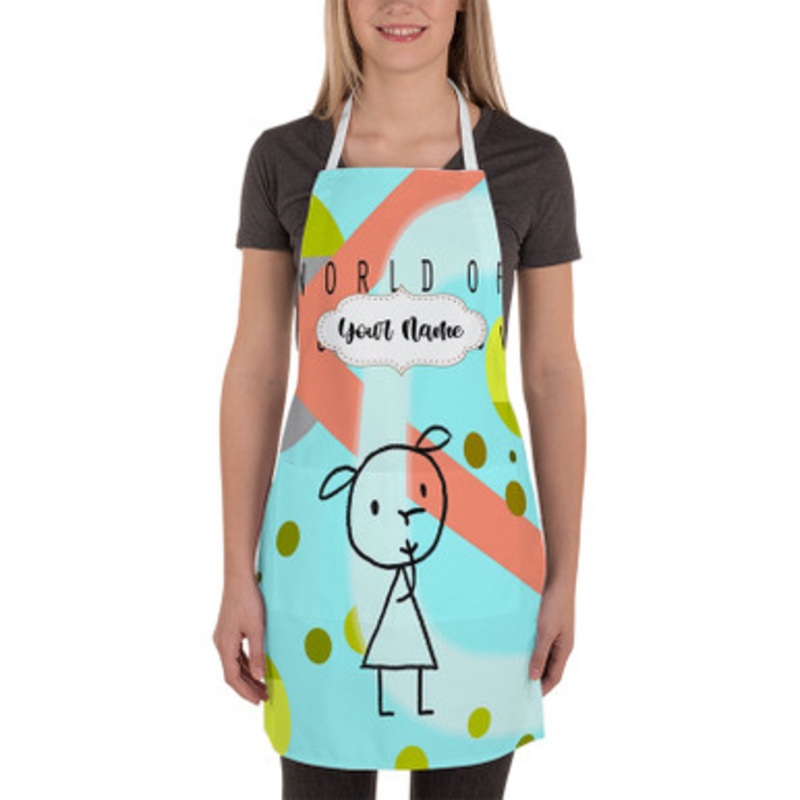 Pastele World of Tomorrow It s Such a Beautiful Day Custom Personalized Name Kitchen Apron