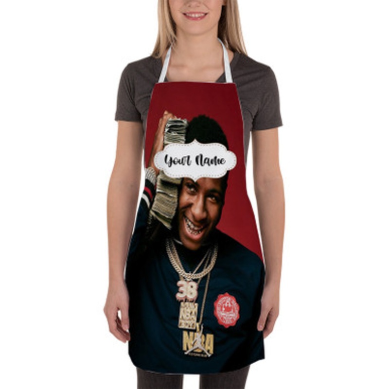Pastele Young Boy Never Broke Again Custom Personalized Name Kitchen Apron