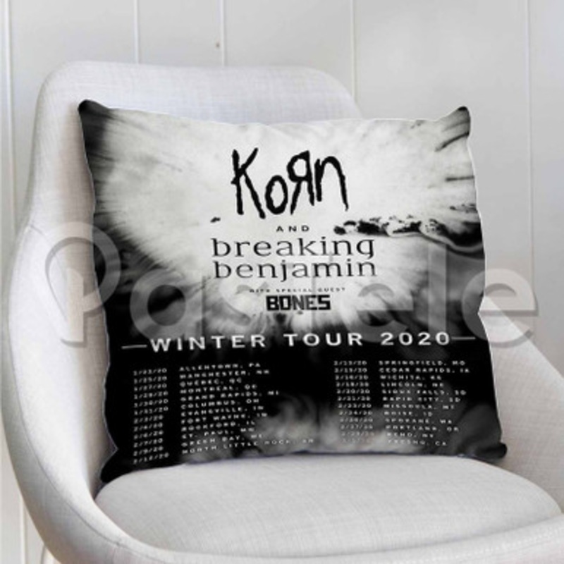 Korn and Breaking Benjamin Winter Tour Custom Personalized Pillow Decorative Cushion Sofa Cover