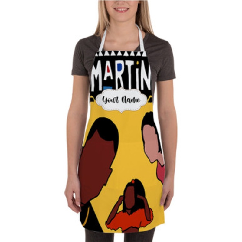 Pastele 90s Vibe Hip Hop Martin TV Show Custom Personalized Name Kitchen Apron