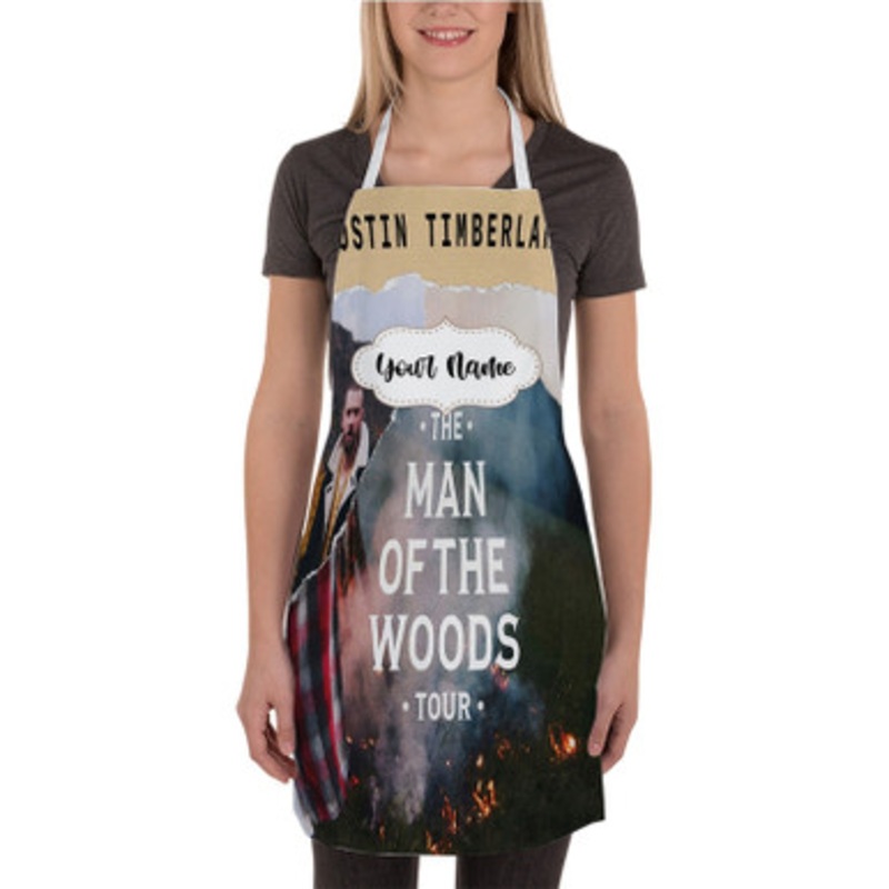 Pastele Justin Timberlake The Man Of The Woods Tour Custom Personalized Name Kitchen Apron