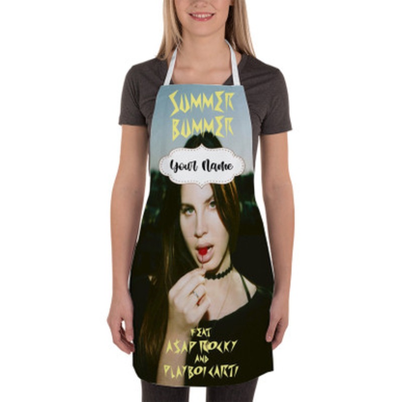 Pastele Lana Del Rey Summer Bummer Custom Personalized Name Kitchen Apron