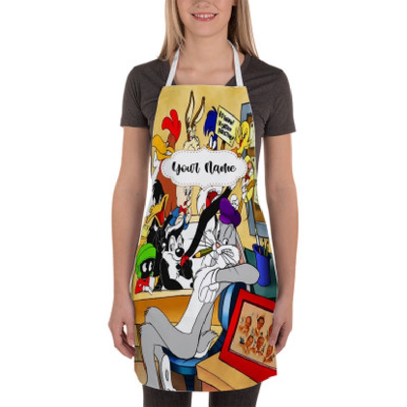 Pastele The Bugs Bunny Looney Tunes Custom Personalized Name Kitchen Apron