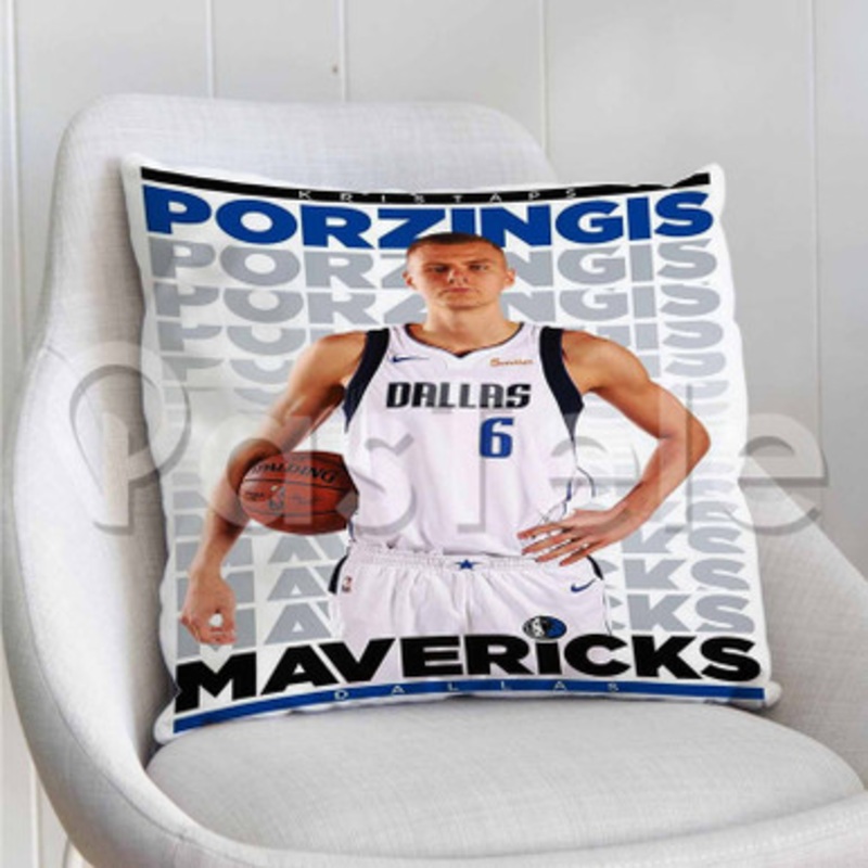 Kristaps Porzingis NBA Dallas Mavericks Custom Personalized Pillow Decorative Cushion Sofa Cover