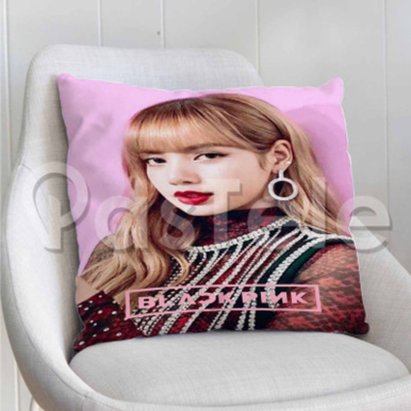 Lisa Black Pink Custom Personalized Pillow Decorative Cushion Sofa Cover