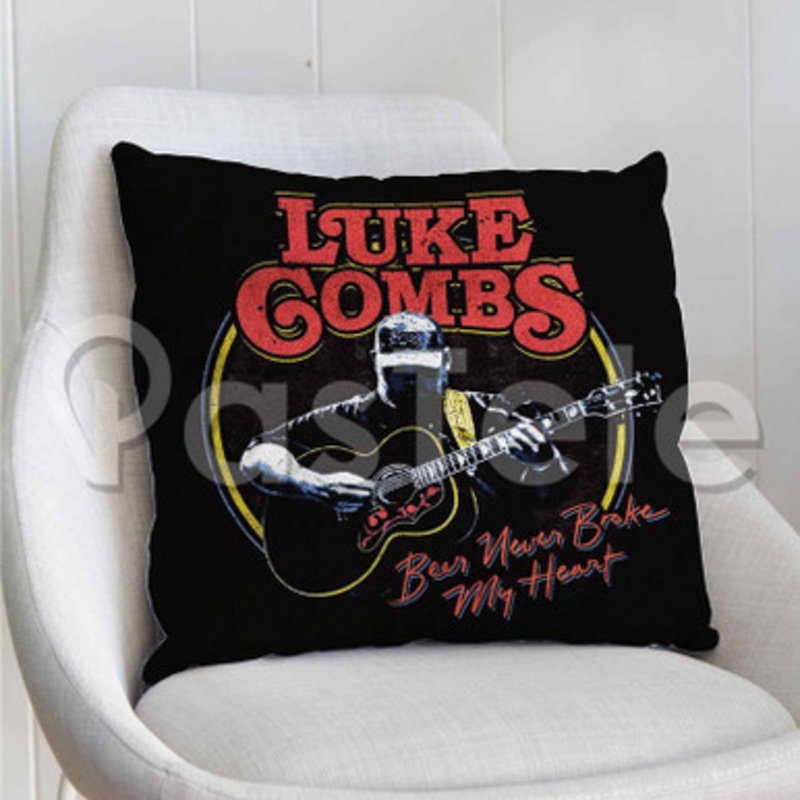 Luke Combs Beer Never Broke My Heart Custom Personalized Pillow Decorative Cushion Sofa Cover