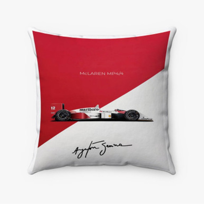 Pastele Ayrton Senna Mc Laren Custom Pillow Case Awesome Personalized Spun Polyester Square Pillow Cover Decorative Cushion Bed Sofa Throw Pillow Home Decor