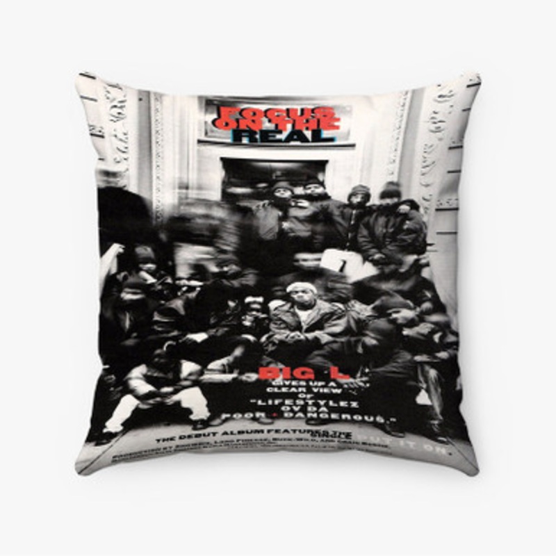 Pastele Big L Focus On The Real Custom Pillow Case Awesome Personalized Spun Polyester Square Pillow Cover Decorative Cushion Bed Sofa Throw Pillow Home Decor