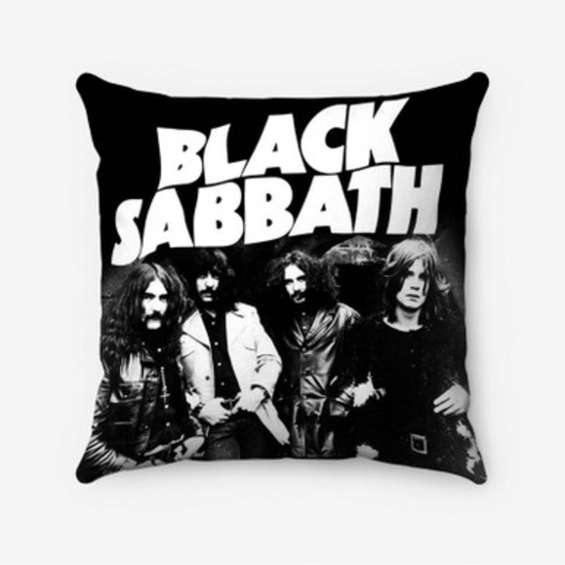 Pastele Black Sabbath Custom Pillow Case Awesome Personalized Spun Polyester Square Pillow Cover Decorative Cushion Bed Sofa Throw Pillow Home Decor