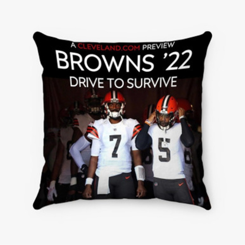 Pastele Cleveland Browns NFL 2022 Custom Pillow Case Awesome Personalized Spun Polyester Square Pillow Cover Decorative Cushion Bed Sofa Throw Pillow Home Decor