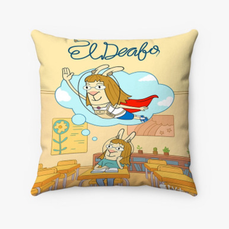 Pastele El Deafo Custom Pillow Case Awesome Personalized Spun Polyester Square Pillow Cover Decorative Cushion Bed Sofa Throw Pillow Home Decor