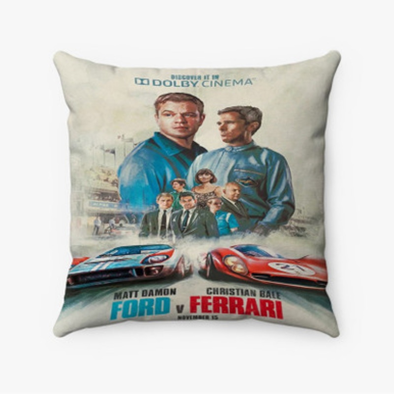 Pastele Ford V Ferrari Custom Pillow Case Awesome Personalized Spun Polyester Square Pillow Cover Decorative Cushion Bed Sofa Throw Pillow Home Decor