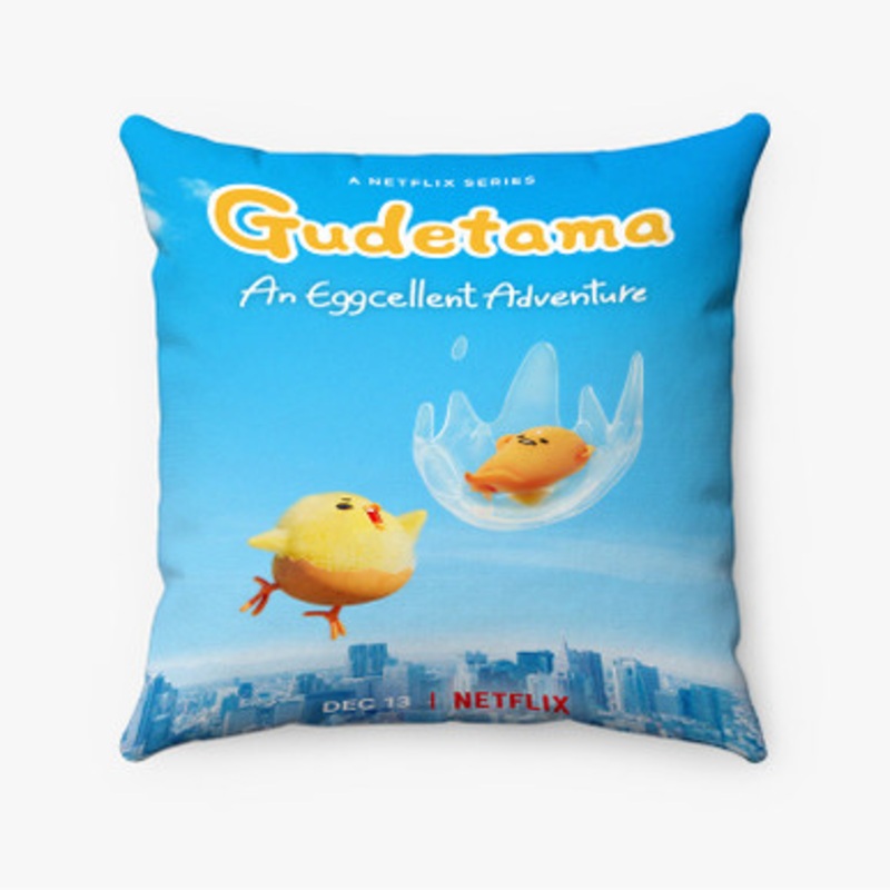 Pastele Gudetama An Eggcellent Adventure Custom Pillow Case Awesome Personalized Spun Polyester Square Pillow Cover Decorative Cushion Bed Sofa Throw Pillow Home Decor