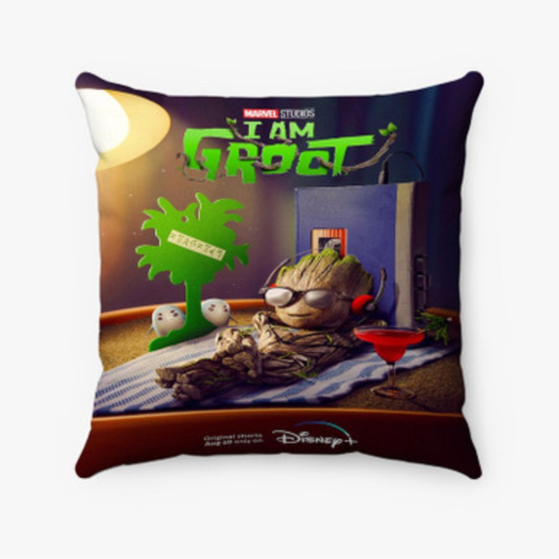 Pastele I Am Groot Custom Pillow Case Awesome Personalized Spun Polyester Square Pillow Cover Decorative Cushion Bed Sofa Throw Pillow Home Decor