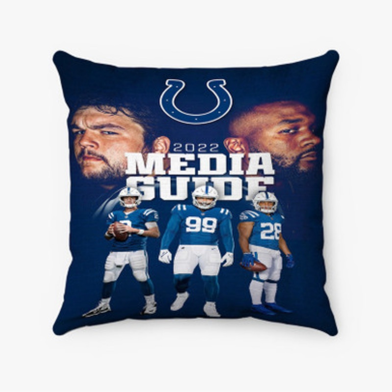Pastele Indianapolis Colts NFL 2022 Custom Pillow Case Awesome Personalized Spun Polyester Square Pillow Cover Decorative Cushion Bed Sofa Throw Pillow Home Decor
