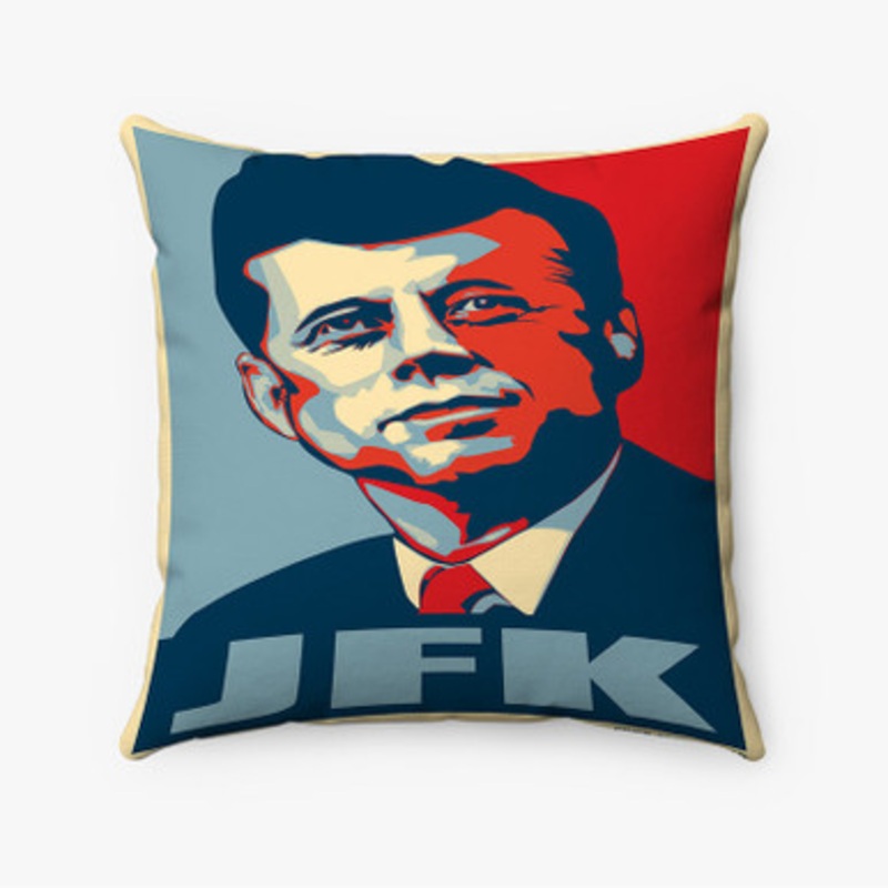 Pastele John F Kennedy JFK Custom Pillow Case Awesome Personalized Spun Polyester Square Pillow Cover Decorative Cushion Bed Sofa Throw Pillow Home Decor