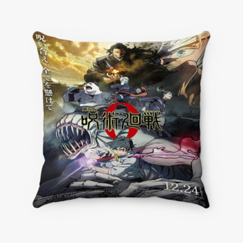 Pastele Jujutsu Kaisen 0 Movie Custom Pillow Case Awesome Personalized Spun Polyester Square Pillow Cover Decorative Cushion Bed Sofa Throw Pillow Home Decor