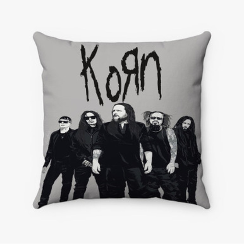Pastele Korn Band Art Poster Custom Pillow Case Awesome Personalized Spun Polyester Square Pillow Cover Decorative Cushion Bed Sofa Throw Pillow Home Decor