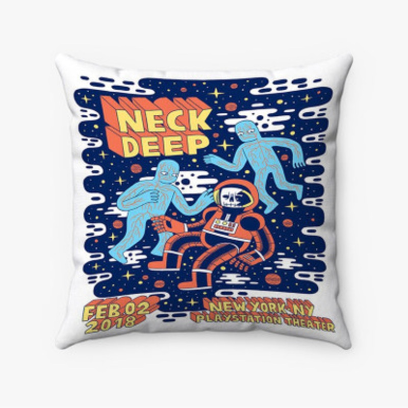 Pastele Neck Deep NY Custom Pillow Case Awesome Personalized Spun Polyester Square Pillow Cover Decorative Cushion Bed Sofa Throw Pillow Home Decor