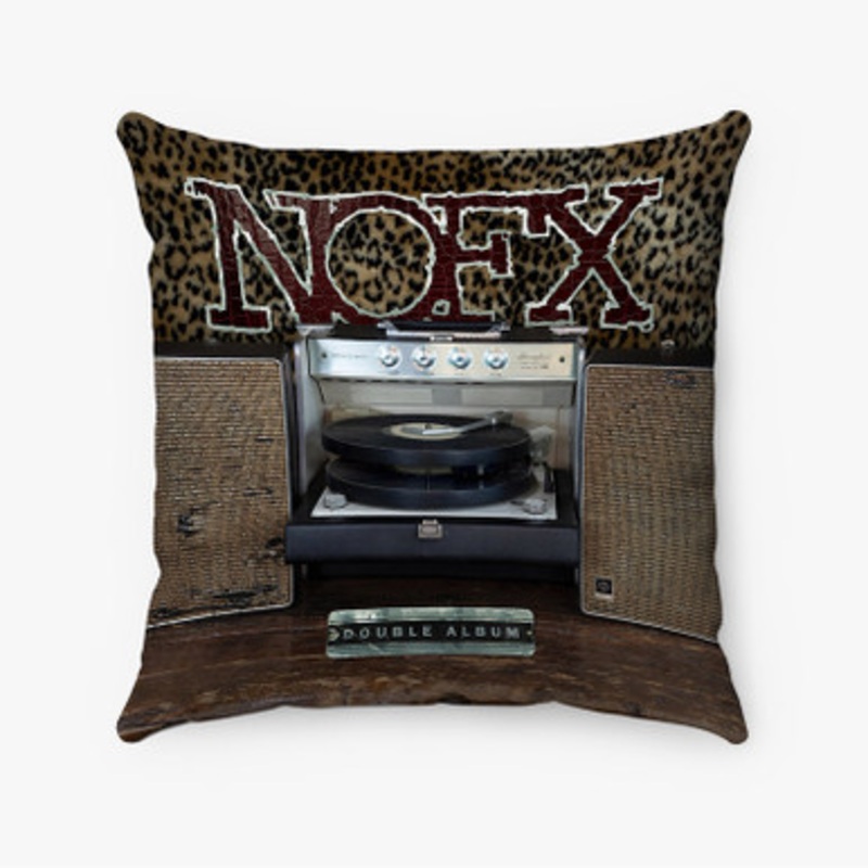 Pastele NOFX Double Album Custom Pillow Case Awesome Personalized Spun Polyester Square Pillow Cover Decorative Cushion Bed Sofa Throw Pillow Home Decor