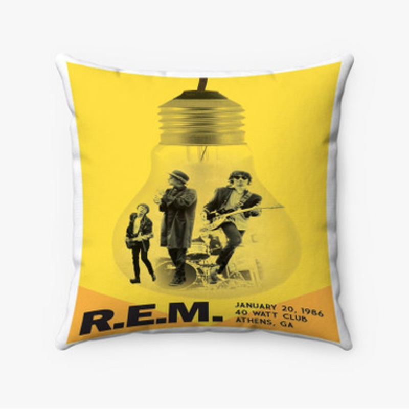 Pastele REM 1986 Custom Pillow Case Awesome Personalized Spun Polyester Square Pillow Cover Decorative Cushion Bed Sofa Throw Pillow Home Decor