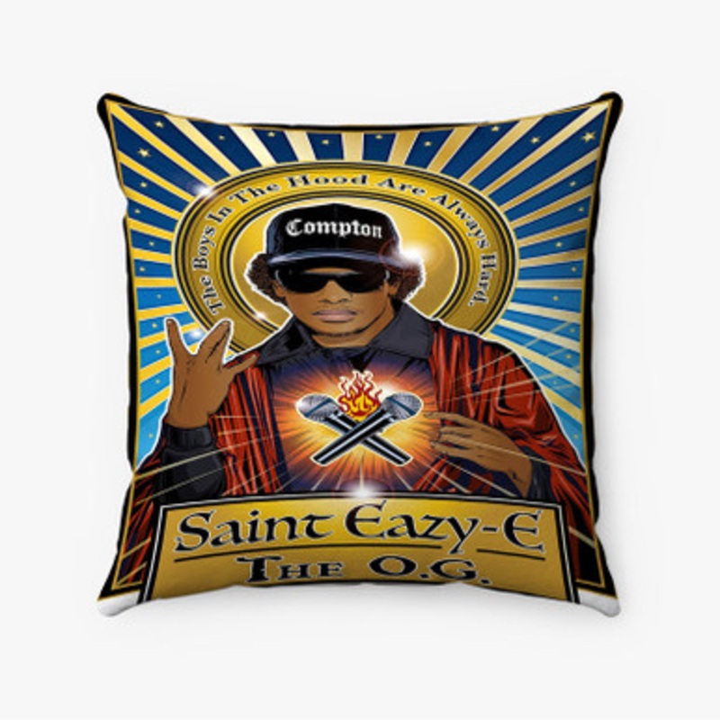 Pastele Saint Eazy E Custom Pillow Case Awesome Personalized Spun Polyester Square Pillow Cover Decorative Cushion Bed Sofa Throw Pillow Home Decor