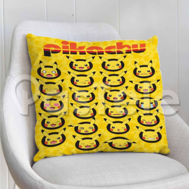 Pikachu Faces Custom Personalized Pillow Decorative Cushion Sofa Cover