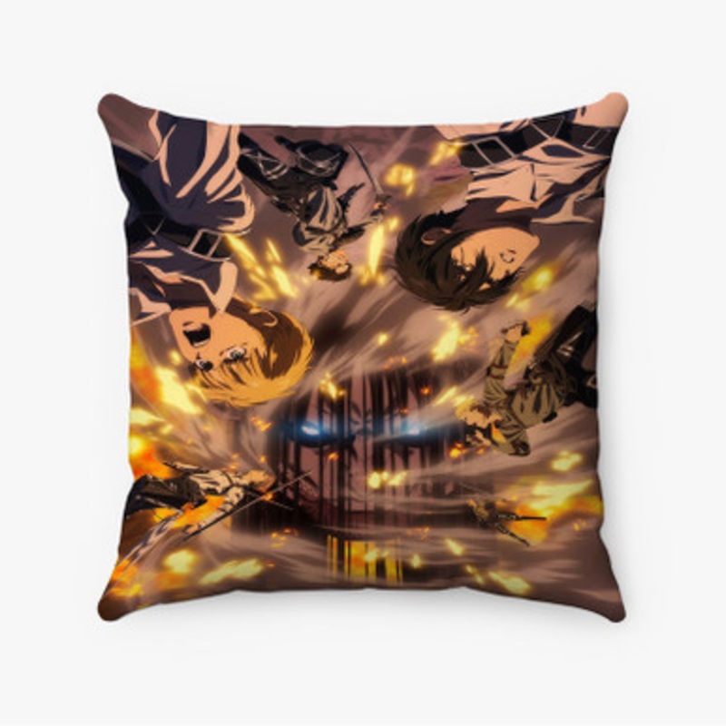 Pastele Attack on Titan The Final Season jpeg Custom Pillow Case Awesome Personalized Spun Polyester Square Pillow Cover Decorative Cushion Bed Sofa Throw Pillow Home Decor