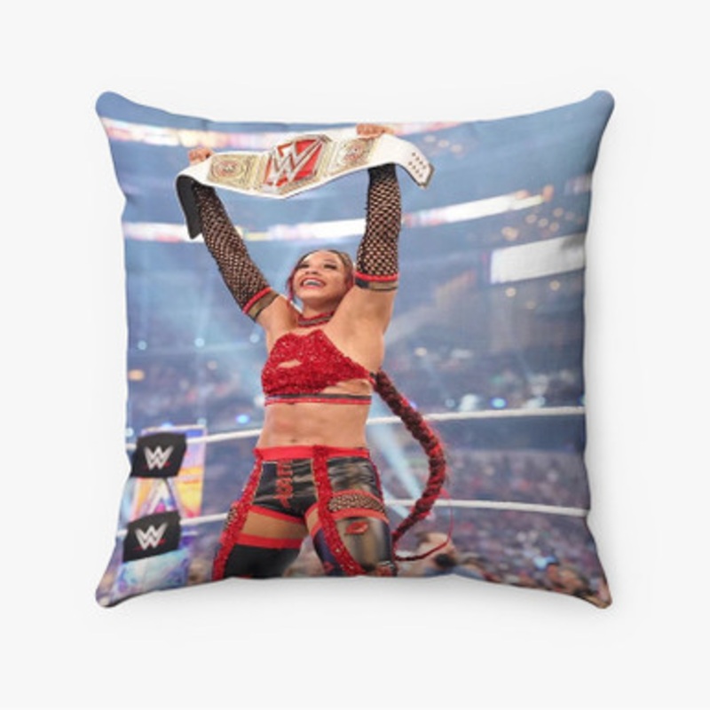 Pastele Bianca Belair WWE Wrestle Mania Custom Pillow Case Awesome Personalized Spun Polyester Square Pillow Cover Decorative Cushion Bed Sofa Throw Pillow Home Decor