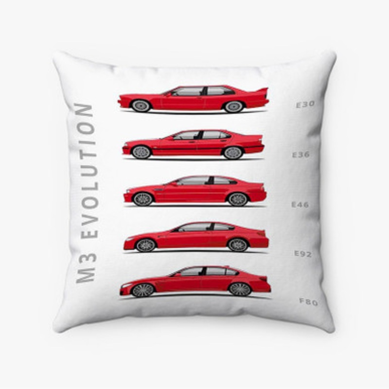 Pastele BMW M3 Evolution Custom Pillow Case Awesome Personalized Spun Polyester Square Pillow Cover Decorative Cushion Bed Sofa Throw Pillow Home Decor