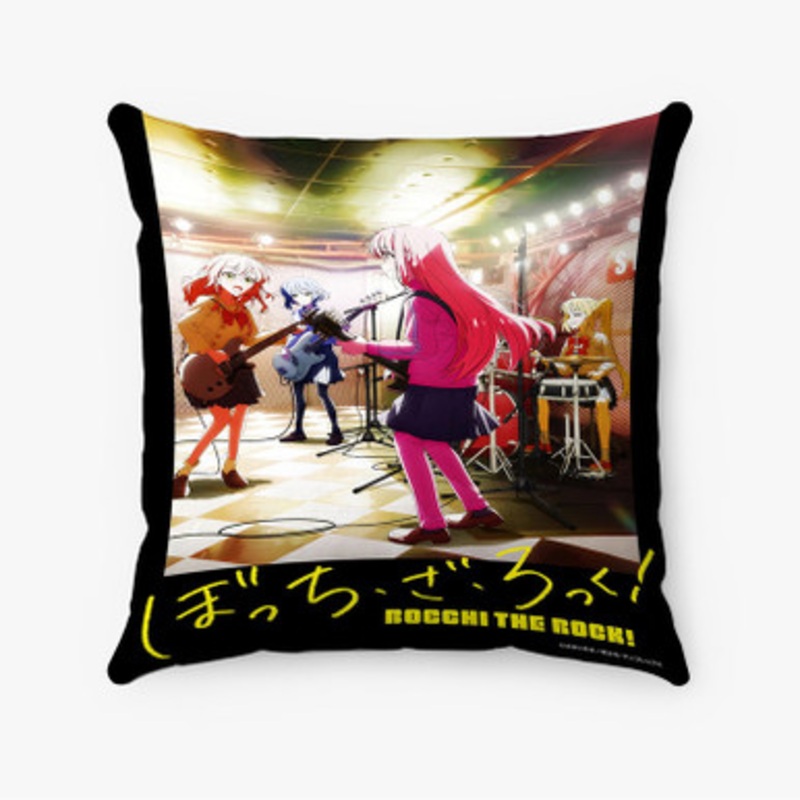 Pastele Bocchi the Rock Custom Pillow Case Awesome Personalized Spun Polyester Square Pillow Cover Decorative Cushion Bed Sofa Throw Pillow Home Decor