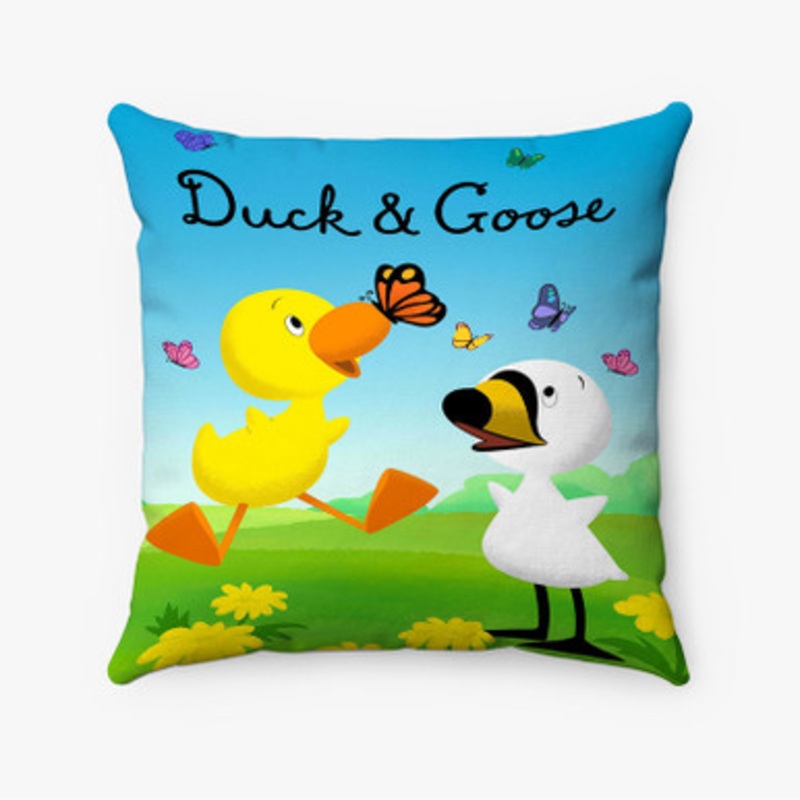 Pastele Duck Goose Custom Pillow Case Awesome Personalized Spun Polyester Square Pillow Cover Decorative Cushion Bed Sofa Throw Pillow Home Decor