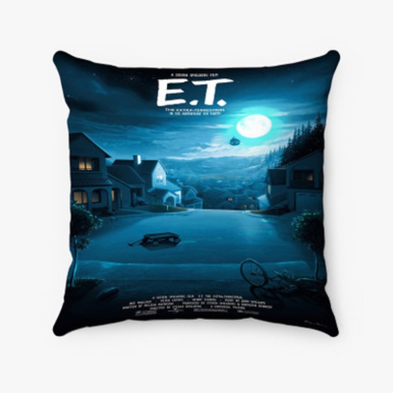 Pastele ET The Extra Terrestrial Custom Pillow Case Awesome Personalized Spun Polyester Square Pillow Cover Decorative Cushion Bed Sofa Throw Pillow Home Decor