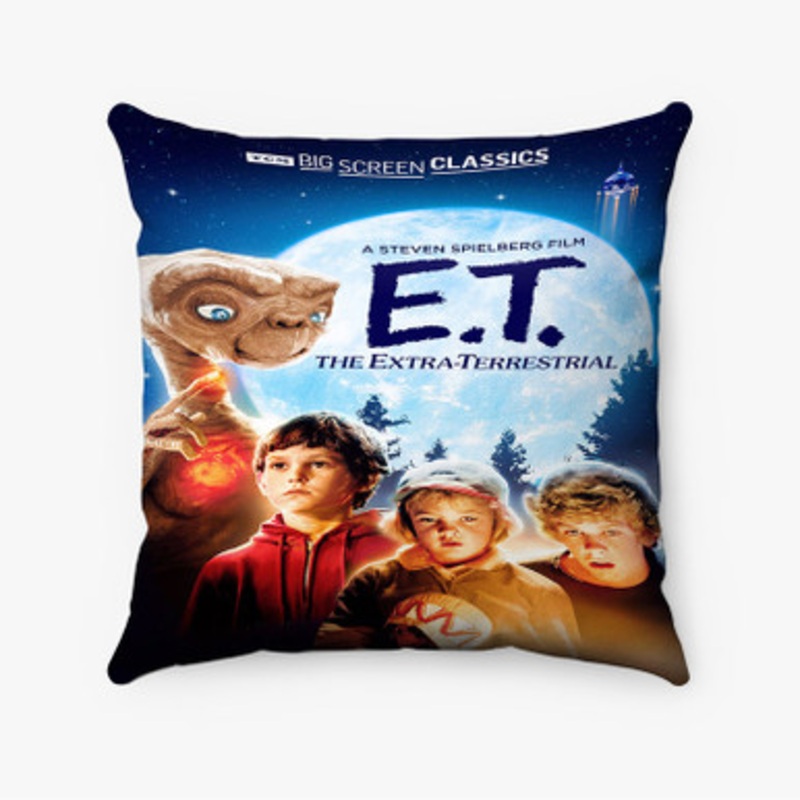 Pastele ET The Extra Terrestrial Poster Custom Pillow Case Awesome Personalized Spun Polyester Square Pillow Cover Decorative Cushion Bed Sofa Throw Pillow Home Decor