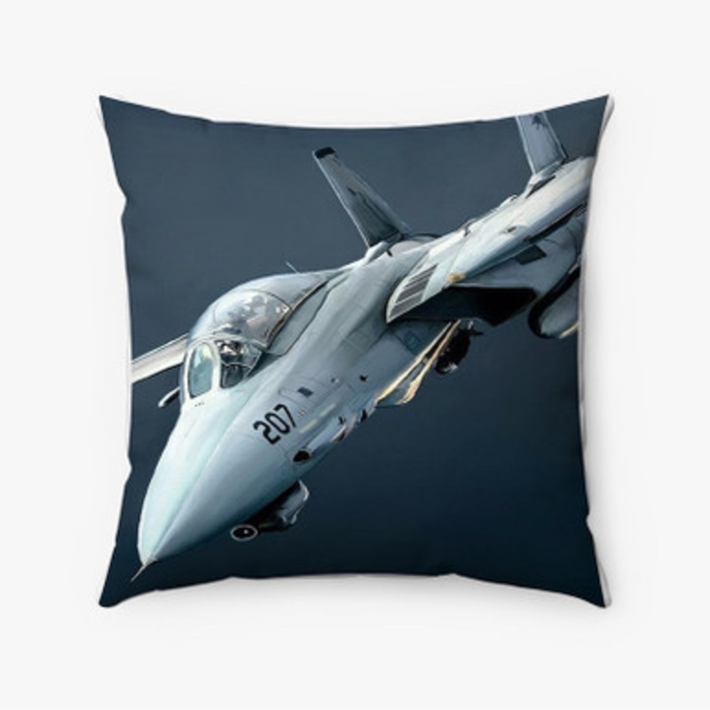 Pastele F 14 Tomcat Jet Fighter Custom Pillow Case Awesome Personalized Spun Polyester Square Pillow Cover Decorative Cushion Bed Sofa Throw Pillow Home Decor