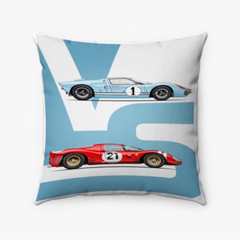 Pastele Ford V Ferrari Art Custom Pillow Case Awesome Personalized Spun Polyester Square Pillow Cover Decorative Cushion Bed Sofa Throw Pillow Home Decor