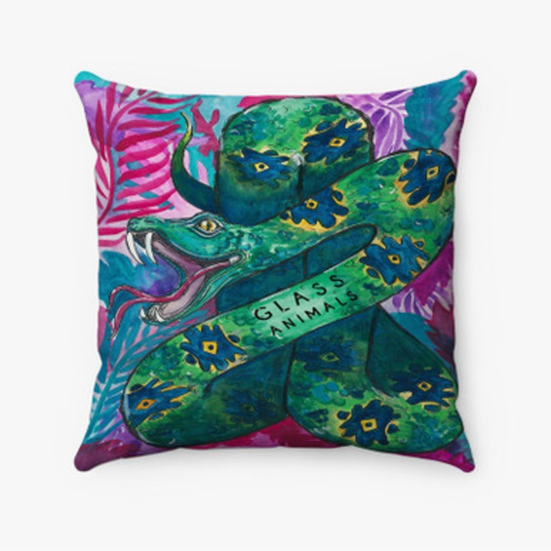 Pastele Glass Animals Tour Custom Pillow Case Awesome Personalized Spun Polyester Square Pillow Cover Decorative Cushion Bed Sofa Throw Pillow Home Decor