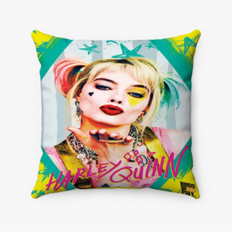 Pastele Harley Quinn jpeg Custom Pillow Case Awesome Personalized Spun Polyester Square Pillow Cover Decorative Cushion Bed Sofa Throw Pillow Home Decor