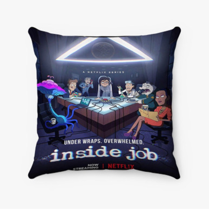 Pastele Inside Job Custom Pillow Case Awesome Personalized Spun Polyester Square Pillow Cover Decorative Cushion Bed Sofa Throw Pillow Home Decor