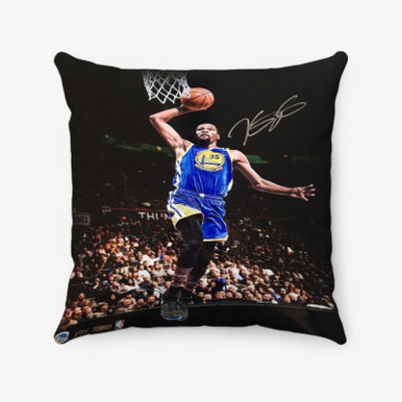 Pastele Kevin Durant Signed Warriors Slam Dunk Custom Pillow Case Awesome Personalized Spun Polyester Square Pillow Cover Decorative Cushion Bed Sofa Throw Pillow Home Decor