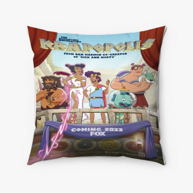 Pastele Krapopolis Custom Pillow Case Awesome Personalized Spun Polyester Square Pillow Cover Decorative Cushion Bed Sofa Throw Pillow Home Decor