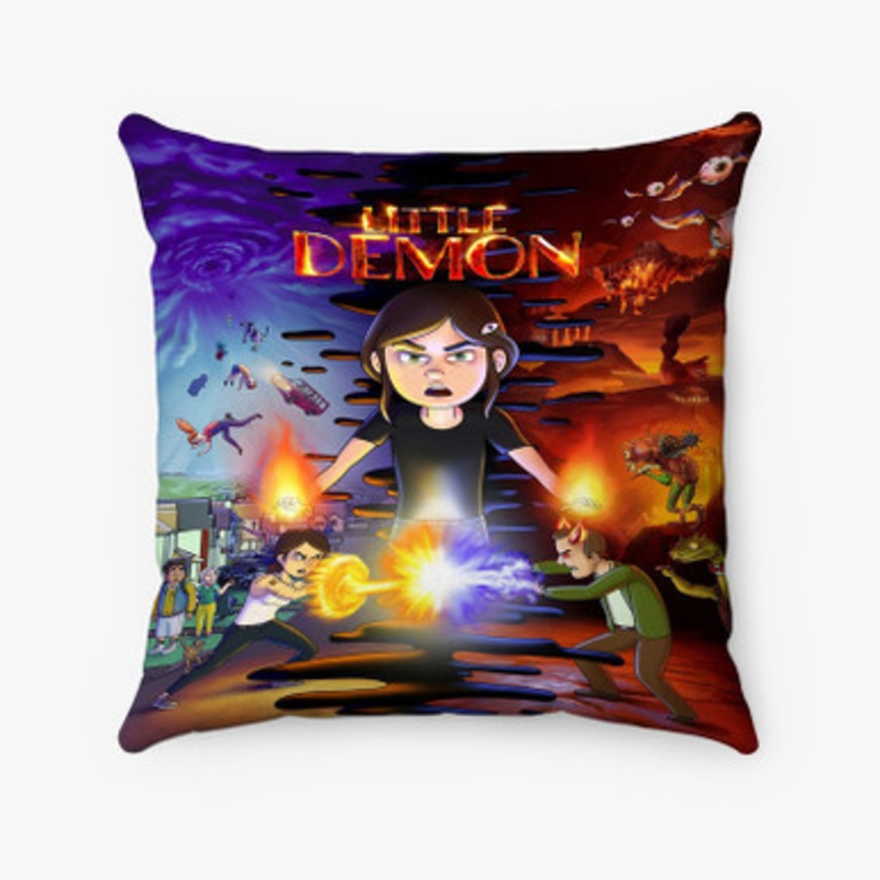 Pastele Little Demon Custom Pillow Case Awesome Personalized Spun Polyester Square Pillow Cover Decorative Cushion Bed Sofa Throw Pillow Home Decor