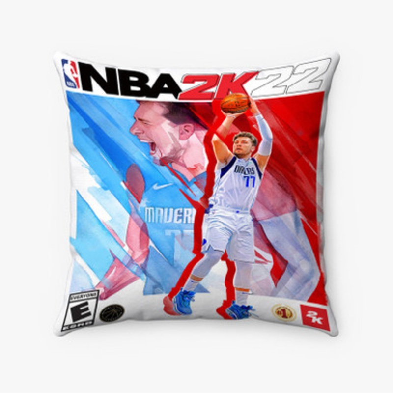 Pastele Luka Doncic NBA 2k22 Custom Pillow Case Awesome Personalized Spun Polyester Square Pillow Cover Decorative Cushion Bed Sofa Throw Pillow Home Decor