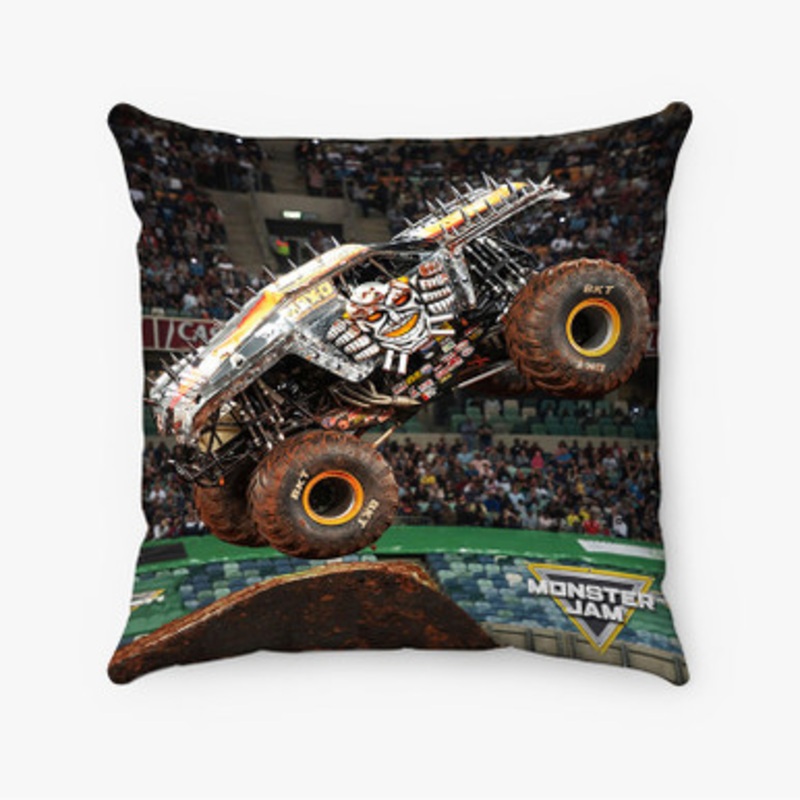 Pastele Max D Monster Truck Custom Pillow Case Awesome Personalized Spun Polyester Square Pillow Cover Decorative Cushion Bed Sofa Throw Pillow Home Decor