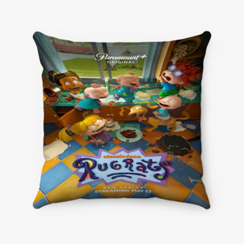 Pastele Rugrats Tv Series Custom Pillow Case Awesome Personalized Spun Polyester Square Pillow Cover Decorative Cushion Bed Sofa Throw Pillow Home Decor