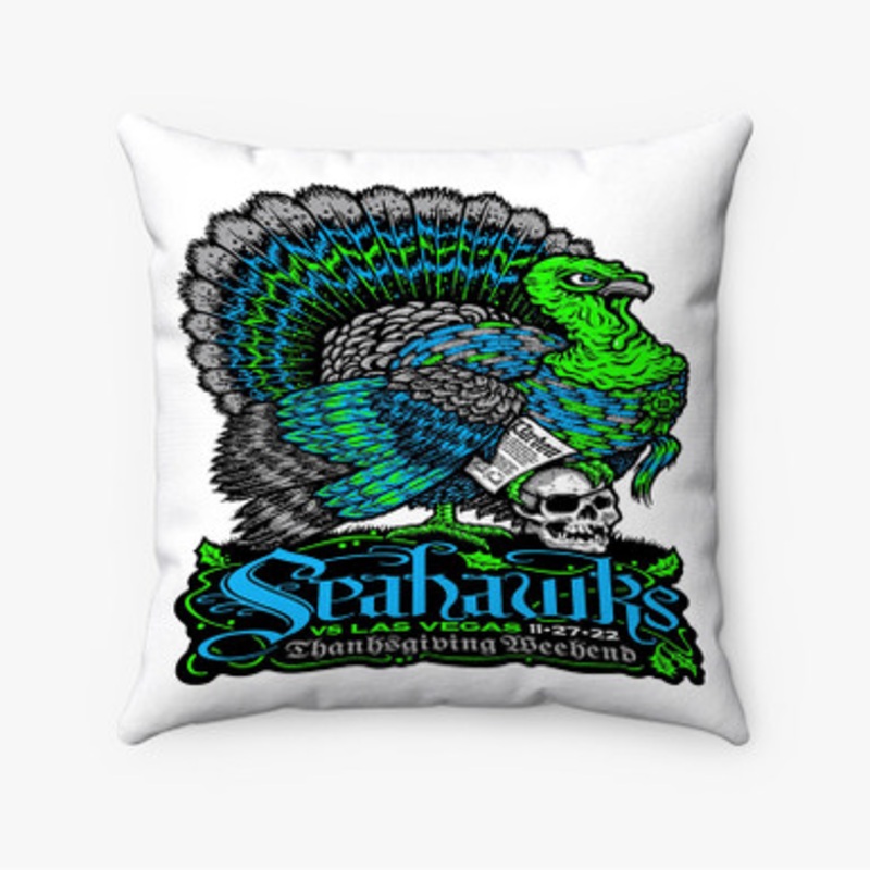 Pastele Seattle Seahawks NFL 2022 Custom Pillow Case Awesome Personalized Spun Polyester Square Pillow Cover Decorative Cushion Bed Sofa Throw Pillow Home Decor