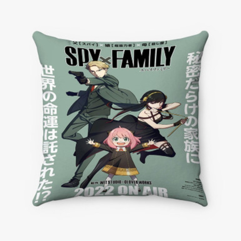 Pastele Spy x Family jpeg Custom Pillow Case Awesome Personalized Spun Polyester Square Pillow Cover Decorative Cushion Bed Sofa Throw Pillow Home Decor